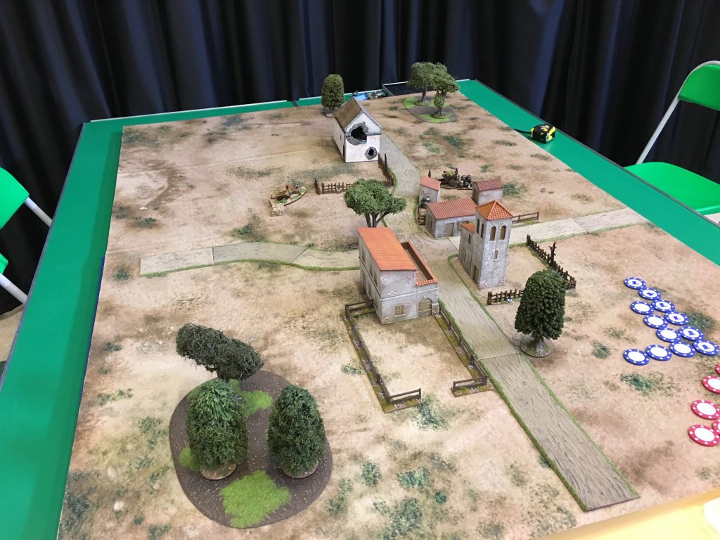 The Sharp Practice battlefield viewed from the French Side