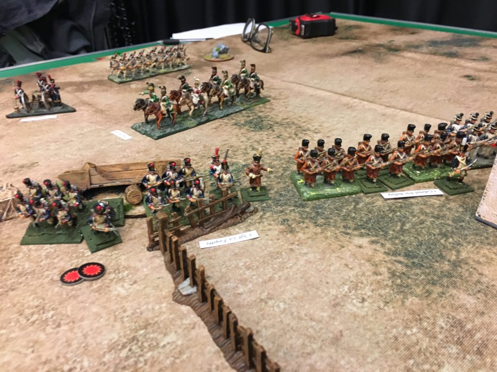French forces deploy as the box in the British forces