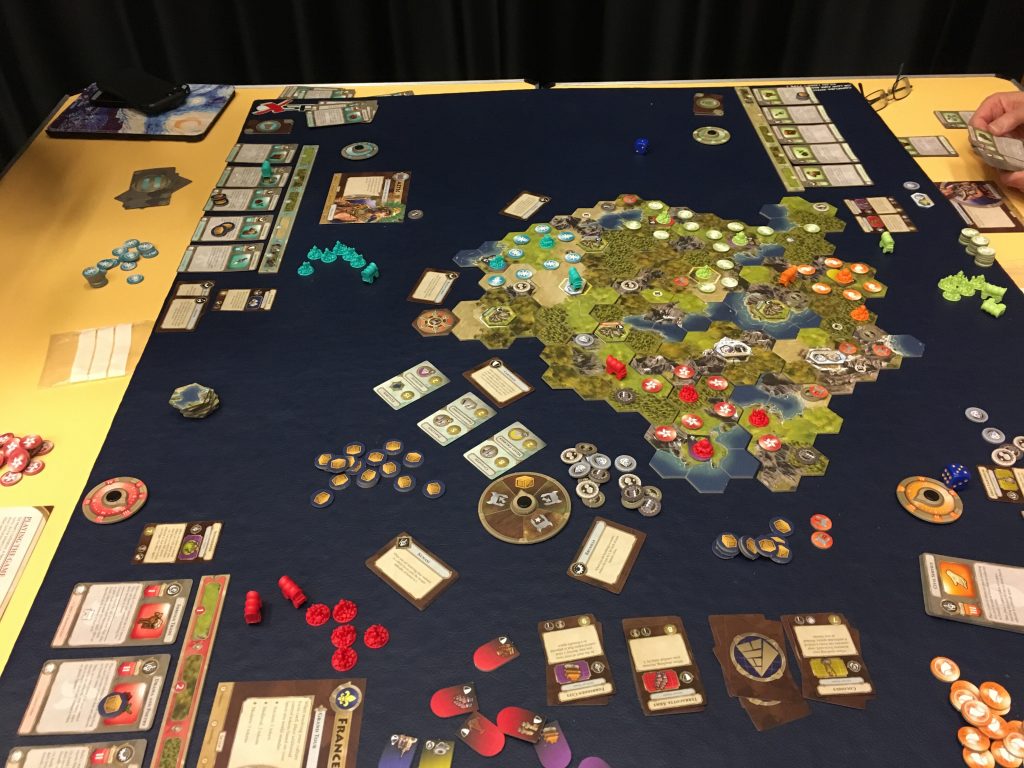 Sid Meier's Civilisation boardgame in full flow